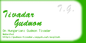 tivadar gudmon business card